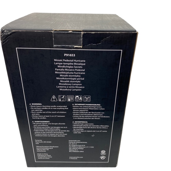 PartyLite Forbidden Fruits Pedestal Hurricane w/box  GOTHIC not complete RETIRED - Picture 8 of 14